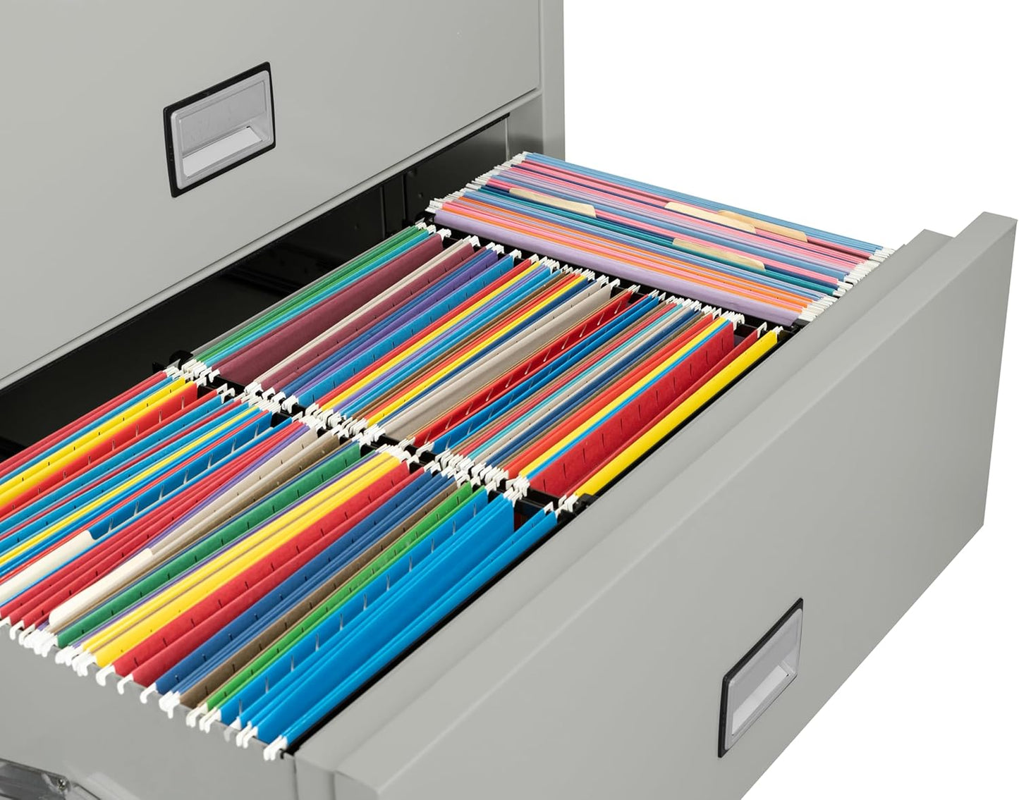 38 inch Wide 2-Drawer Lateral Fireproof File Cabinet – Legal and Letter Size Filing – Key Lock – Water Resistant – Fire Safe and Impact Rated – Light Gray Finish – Model LAT2W38LG
