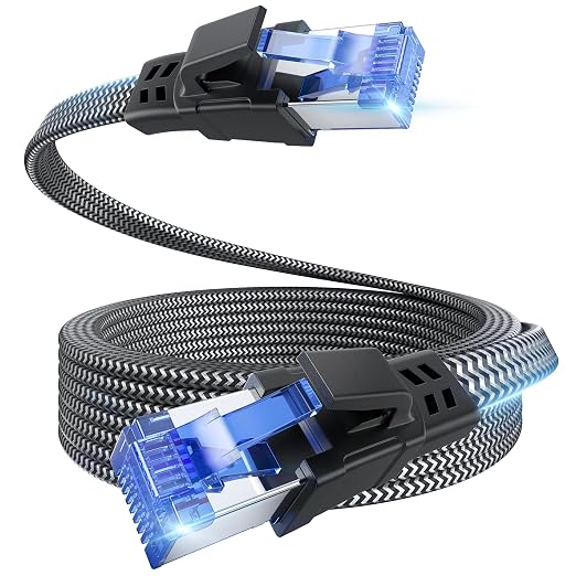 EWIND Anti-Tear Nylon for Cat 8 Ethernet Cable, 15FT Heavy Duty High Speed - Image 8