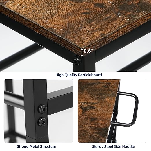 3D Printer Stand with Filament Storage Rack, Sturdy Wooden 3D Printer Table - Image 5