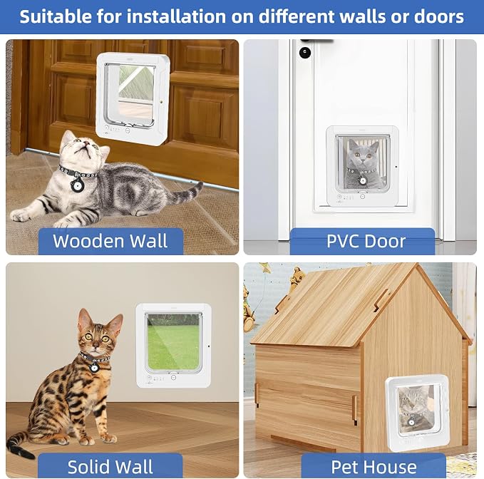 Smart Cat Door for Interior & Exterior, Cat Pet Door - Image 6