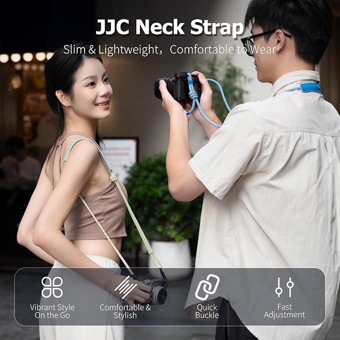 128cm Adjustable Vintage Braided Rope Camera Neck Shoulder Strap - Image 2