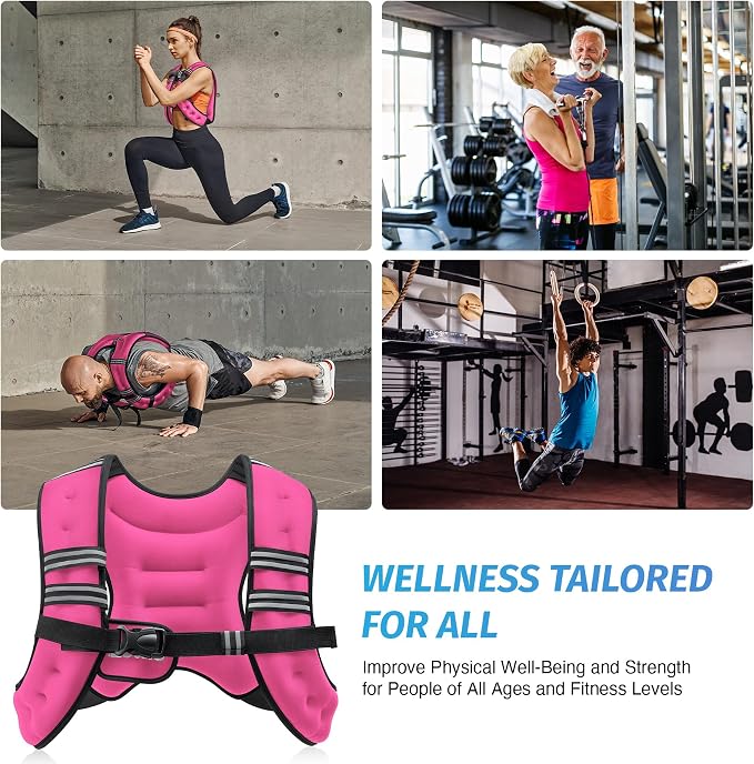 ZELUS Weighted Vest, 6lb/8lb/12lb/16lb/20lb/25lb/30lb Weight Vest - Image 6