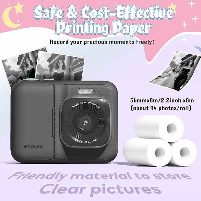 Kids Camera, 1080P Instant Digital Print Camera - Image 7