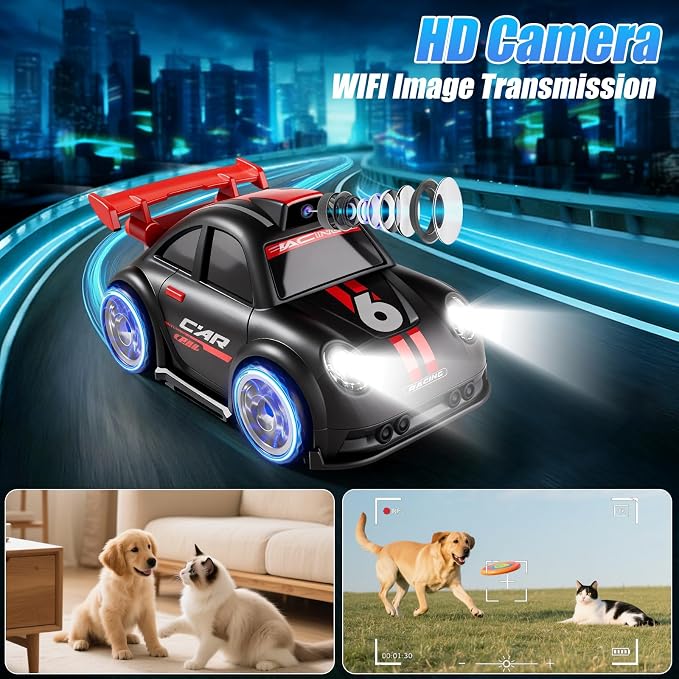 Mini RC Car with Camera, 2.4" Screen FPV Remote Control Car with 8G Card - Image 3