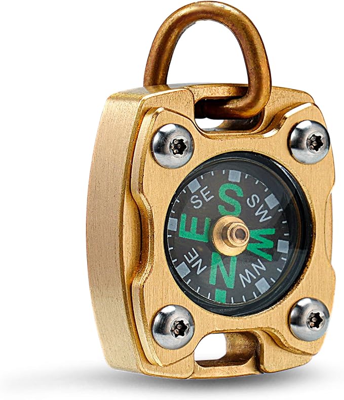 MecArmy Mini Titanium/Brass Compass, Waterproof IPX5 Pocket Compass - Image 8