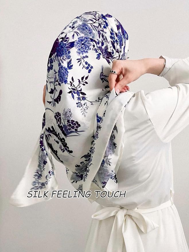 Silky Scarf for Women Lightweight Satin Bandanas Neck Hair Wrap For Sleeping - Image 6