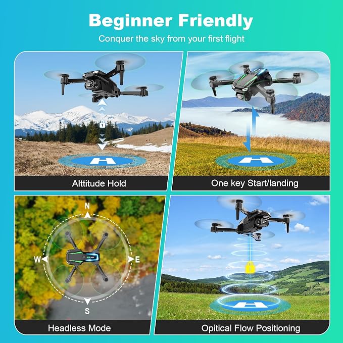 Drone with 1080P Camera, Foldable Remote Control Quadcopter - Image 3