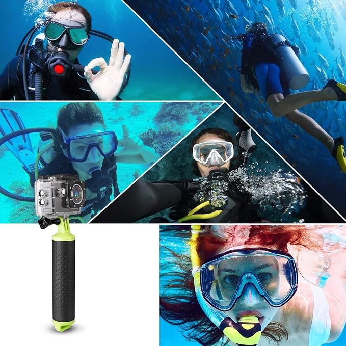 WOLFANG Action Camera Floating Hand Grip Camera Handle Waterproof Monopod Hand - Image 7