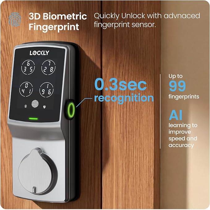 Lockly Guard Secure Pro Platinum Deadbolt PGD728WPU Commercial Smart Lock – - Image 5