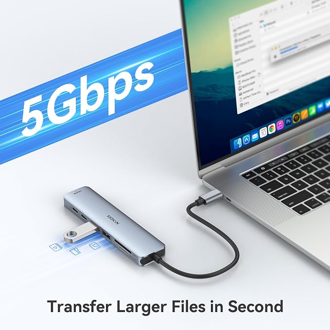 USB C Hub HDMI Adapter for MacBook Pro/Air, MOKiN 7 in 1 USB C Dongle - Image 5