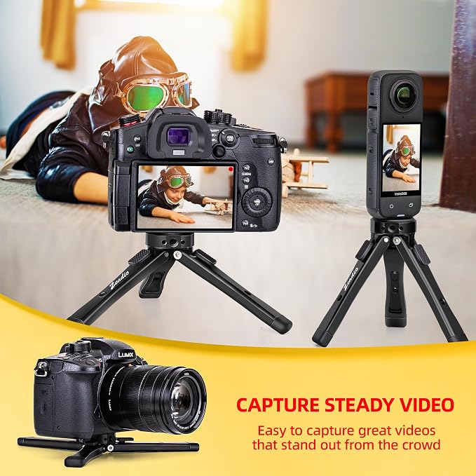 Zeadio Heavy Duty Mini Metal Tripod Stand - Image 4