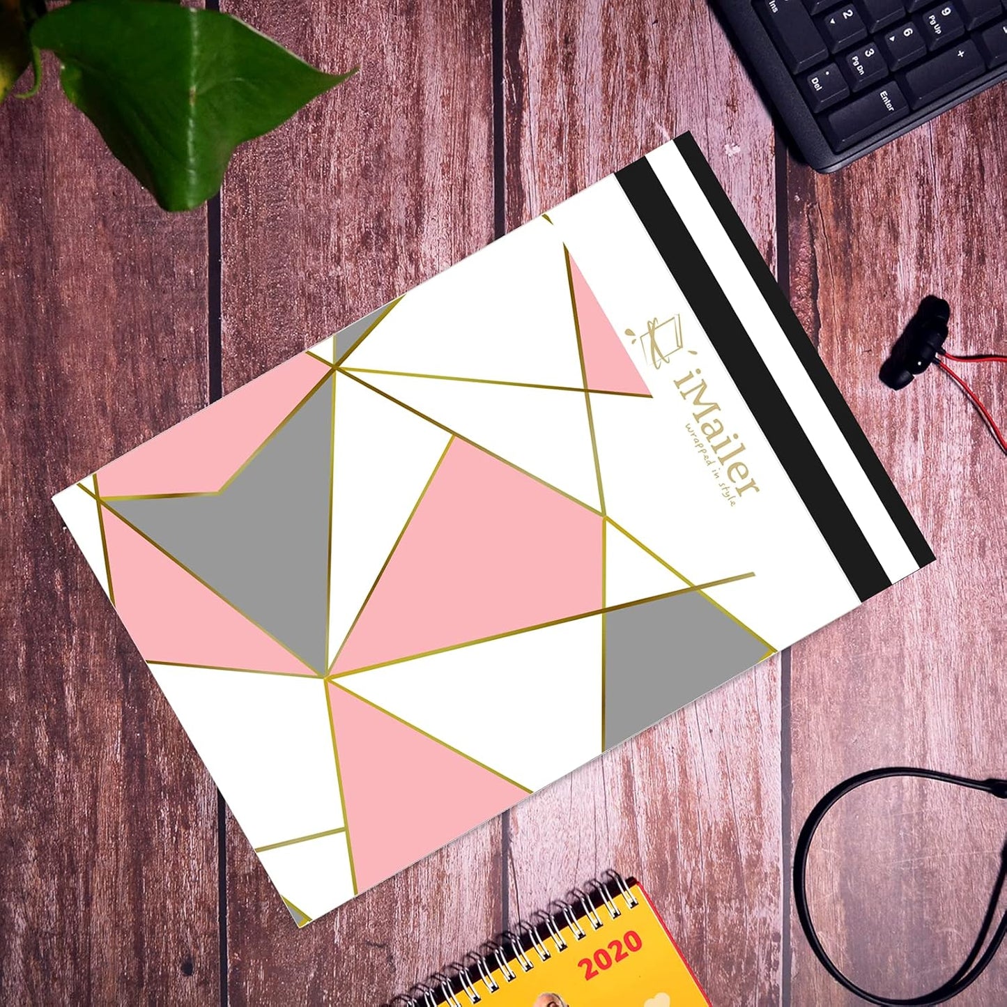 100 Count - 12 x 15.5 inch Poly Mailers Shipping Bags Envelope Triangle Print Mailing Package for Clothing-Self Seal…