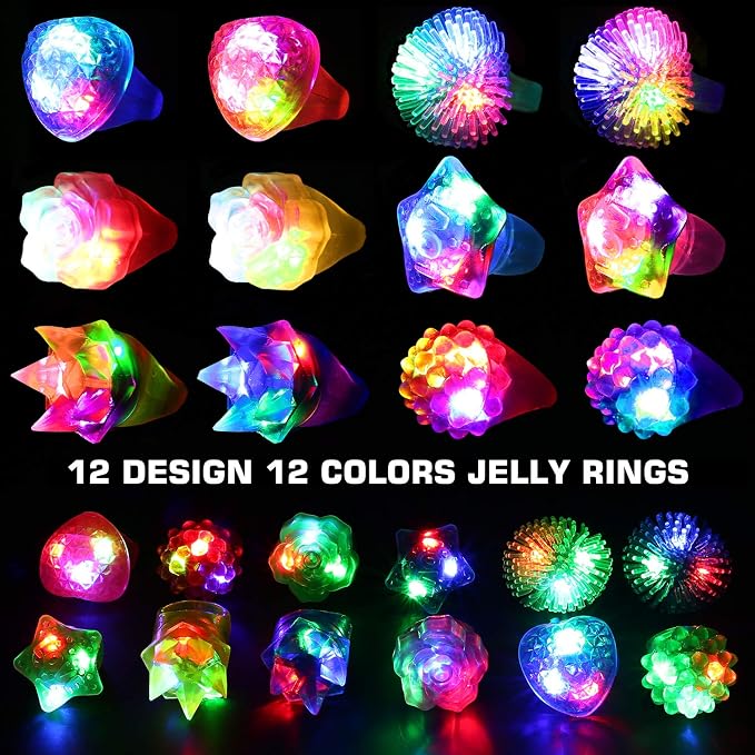 78PCs LED Light Up Toy Party Favors/Supplies Bulk Glow In The Dark - Image 3