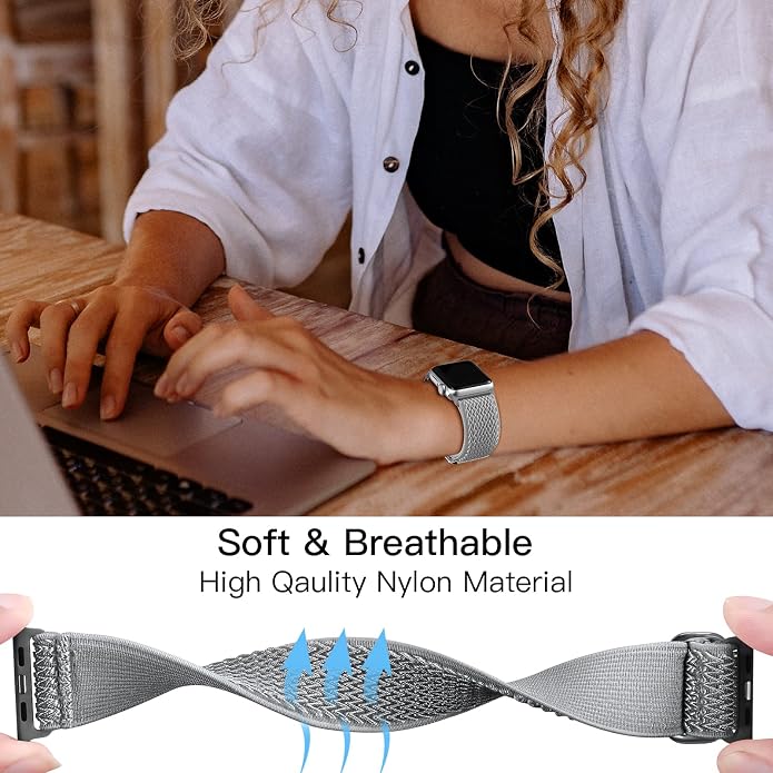 Lerobo Stretchy Nylon Solo Loop Band, Compatible - Image 4