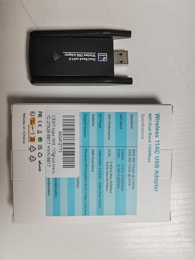 1300Mbps Wireless WiFi Adapter, USB3.0 WiFi Dongle 2.4G/5G 802.11AC Network - Image 9