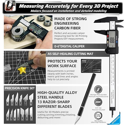 76pcs 3D Printer Tools Kit for Model Finishing/Deburring/Drilling/Polishing - Image 6