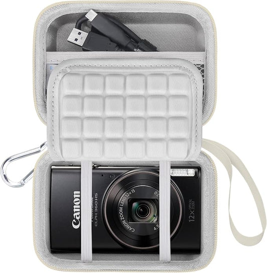 Lacdo Camera Carrying Case for Canon PowerShot ELPH 360/200/185/180/190/350 by Lacdo