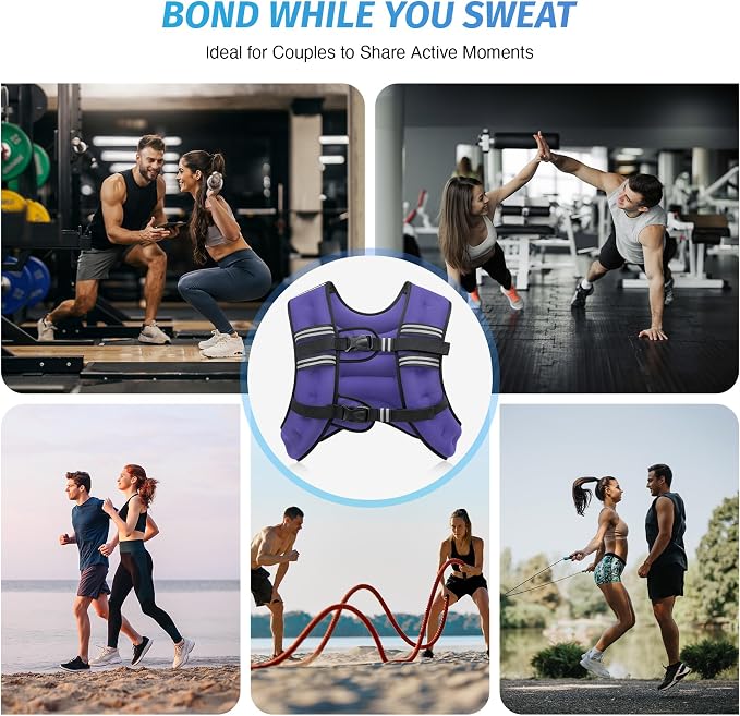 ZELUS Weighted Vest, 6lb/8lb/12lb/16lb/20lb/25lb/30lb Weight Vest - Image 4