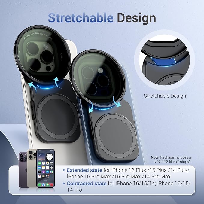 JJC 67mm ND Filter for iPhone, Magnetic Lens Filter Adapter - Image 2