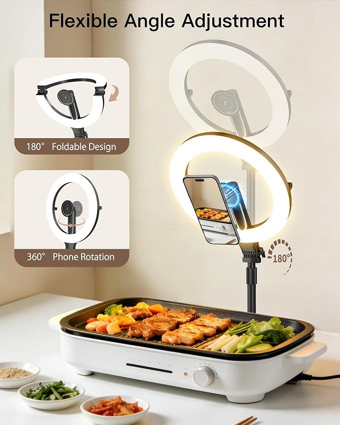 NiceVeedi 10.2” Magnetic Desk Ring Light - Image 7