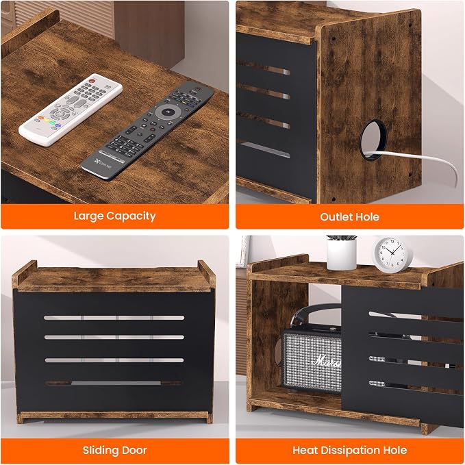 Homode Router Shelf, Wood Wifi Box Hider, Projector Shelf Stand, Router Modem - Image 5