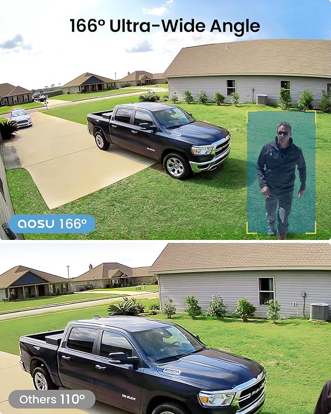 aosu Security Cameras Wireless Outdoor Home System, True 2K HD Night Vision - Image 5