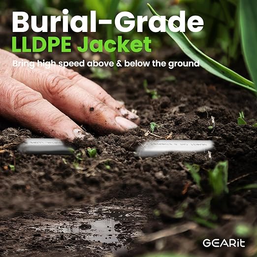 GEARit Cat 6 Outdoor Flat Ethernet Cable Direct Burial Rated LLDPE Jacket - Image 3