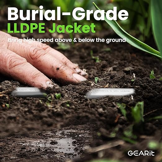 GEARit Cat 6 Outdoor Flat Ethernet Cable Direct Burial Rated LLDPE Jacket - Image 3