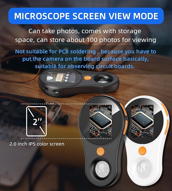 T TAKMLY Magnifying Glass with Light Portable Handheld USB Digital Microscope - Image 5