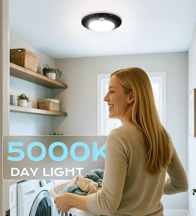 CLOUDY BAY Motion Sensor Ceiling Light Indoor, 120V CRI90 10W 5000K Bright Day - Image 2