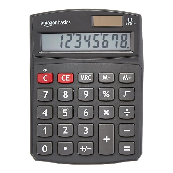 Amazon Basics LCD 8-Digit Desktop Calculator, Portable and Easy to Use - Image 4