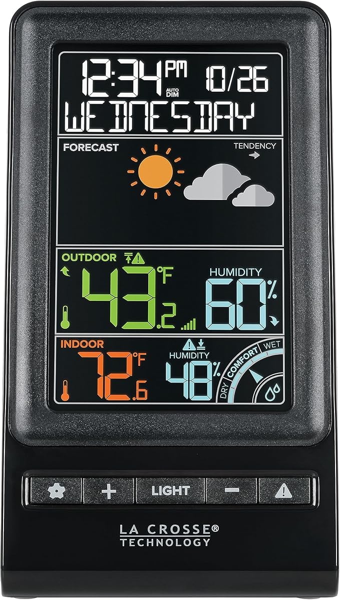 La Crosse Technology 308-1415C Digital Multi-Color Wireless Forecast Station - Image 2