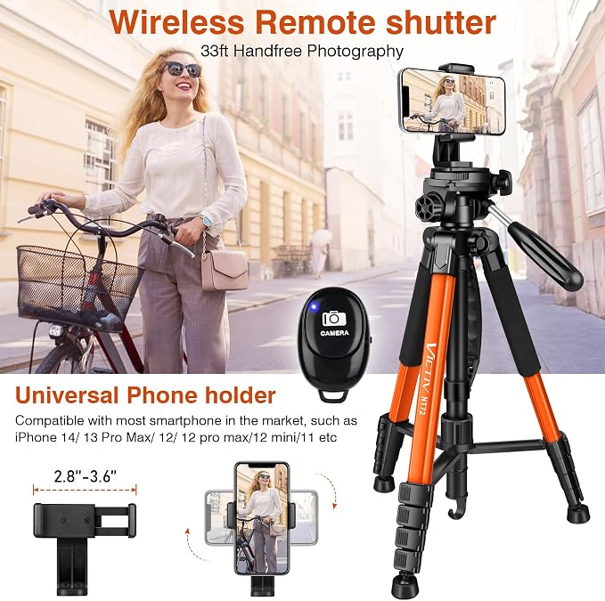 Tripod for Camera, Professional Heavy Duty Compact Camera Stand for Phone - Image 5