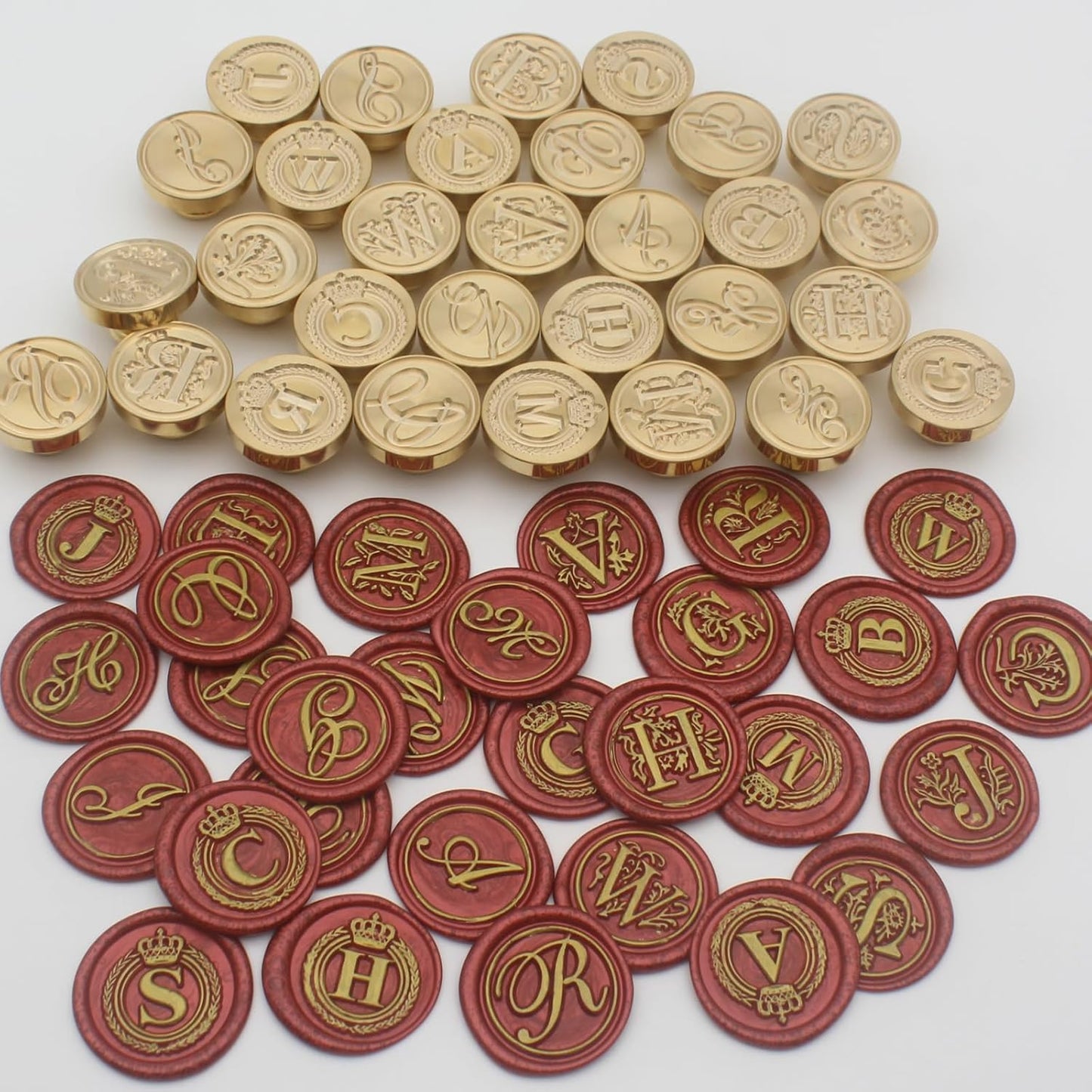 Letter Wax Seal Kit with Initial Alphabet T Wax Seal Stamp Head 3pcs, Pearl White and Vintage Gold Stamp Sealing Beads, Spoon, Metallic Gold & Silver Pen, Vintage Gift Box Set