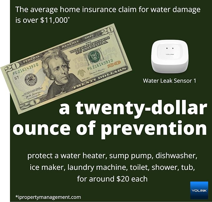 YoLink Water Leak Detection Starter Kit, w/SpeakerHub Audio/Talking Hub & Water - Image 4