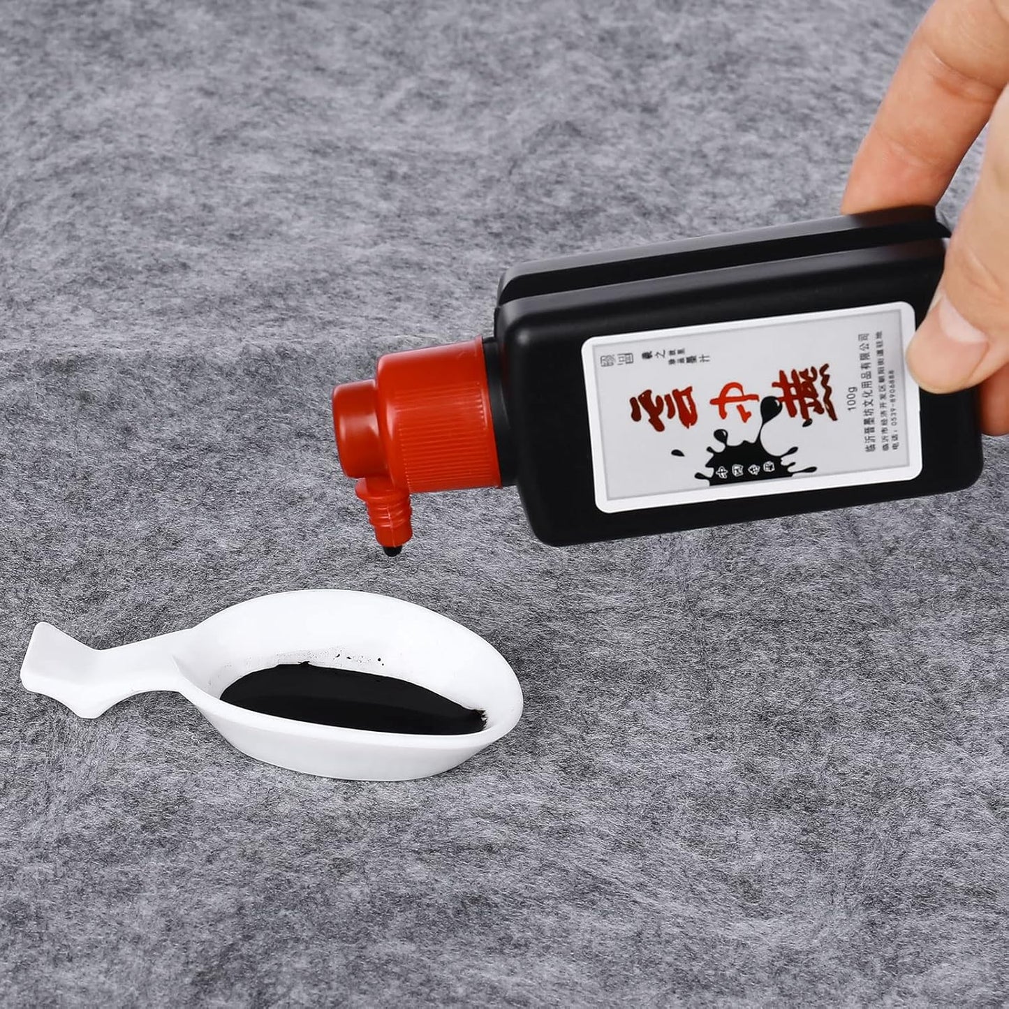 MEGREZ Chinese Calligraphy Ink, Yun Zhong Yan Black Liquid Ink Sumi Ink for Beginners Writing and Drawing, Chinese Japanese Calligraphy Ink,100ml(3.5 OZ) x 3 Bottles