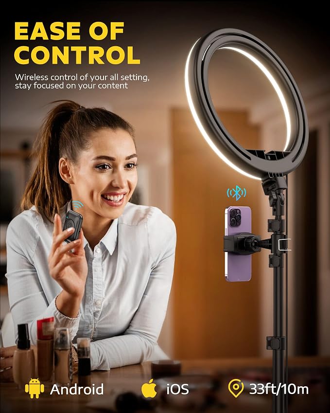 Kaiess 10.2" Selfie Ring Light - Image 5