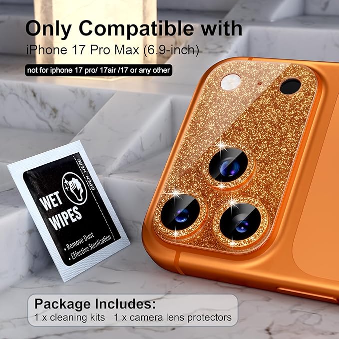 Choiche Compatible for iPhone 17 Pro Max Camera Lens Protector, Bling Camera - Image 2
