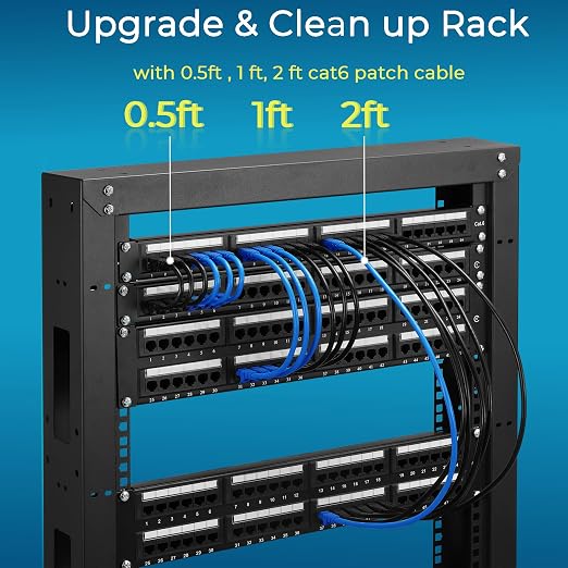 Rapink Patch Cables Cat6 0.5ft, Ethernet Patch Cable 10G, Cat 6 Patch Cable - Image 5