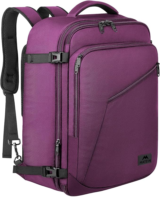 MATEIN Travel Backpack for Women, Expandable Flight Approved Carry on Backpack by MATEIN