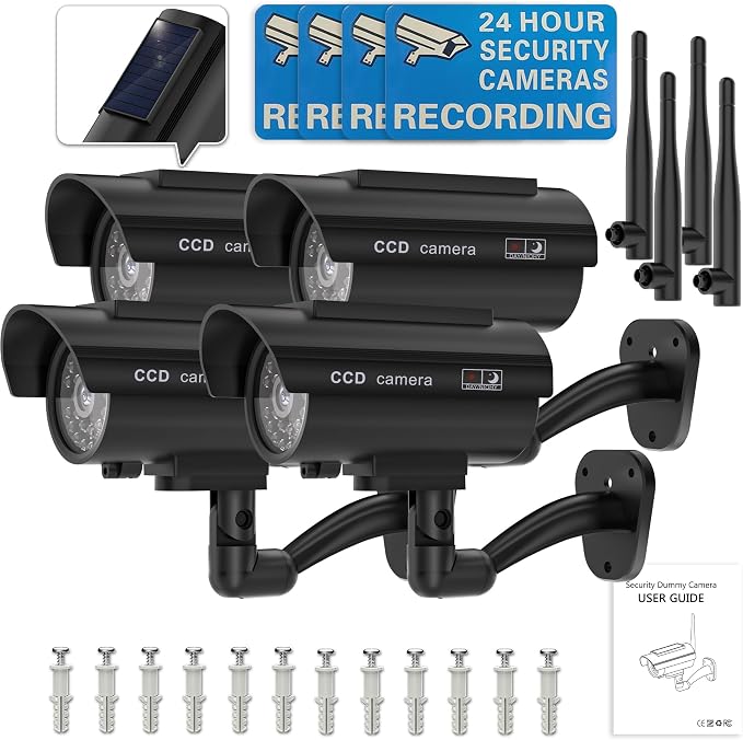 WALI Dummy Fake Camera, Solar Powered Fake Security Camera - Image 9