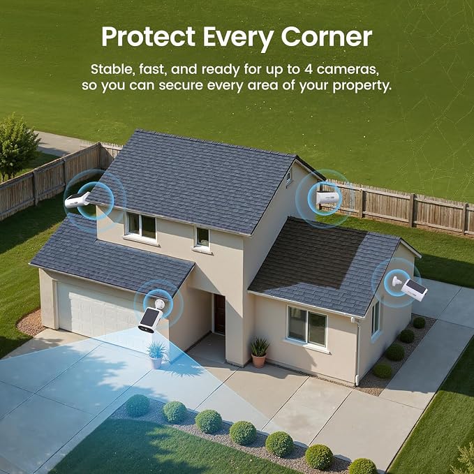 aosu Solar Security Cameras Wireless Outdoor, 2Mins DIY Installation, No - Image 4