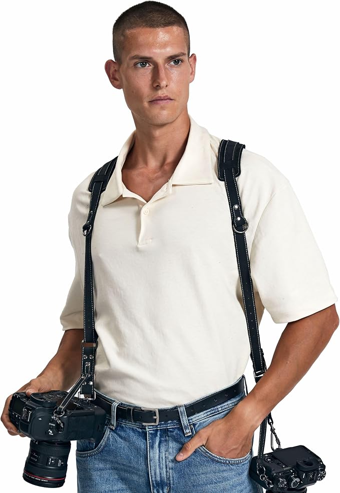 Padwa Lifestyle Black Frosted Dual Camera Harness Strap - Image 3
