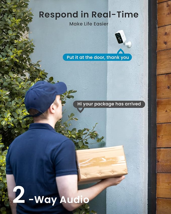 ieGeek Security Cameras Wireless Outdoor 4pcs, 2K 3MP Battery Powered WiFi - Image 7