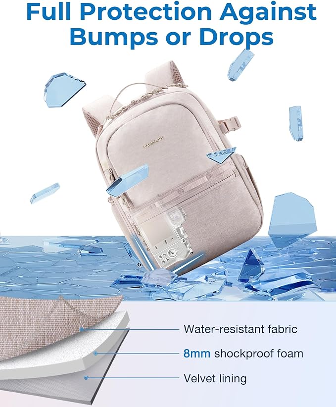 BAGSMART Camera Backpack, DSLR SLR Small Camera Bags - Image 3
