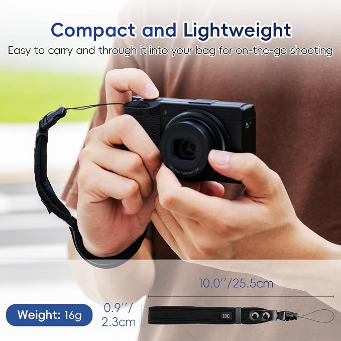 JJC Camera Wrist Strap, Soft Neoprene Hand Strap - Image 7