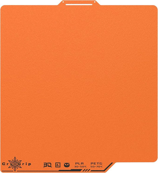 BIQU Cryogrip Pro Frostbite Matte Orange Cold Build Plate by BIQU