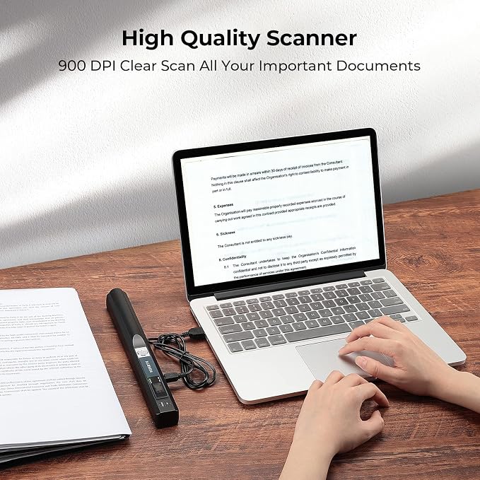 MUNBYN Portable Scanner, 900 DPI Photo Scanner - Image 4