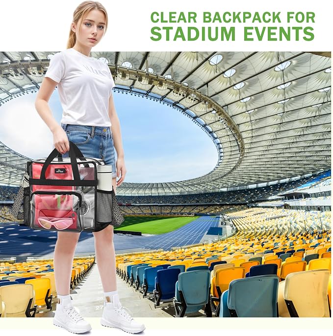 MAY TREE Clear Bag for Stadium Events, 12×6×12 Clear Tote Bag - Image 2