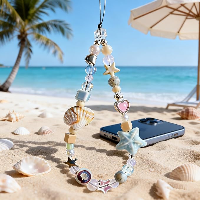2 Pcs Phone Charm Strap Universal Hand Phone Wrist Strap Camera Lanyard Pearl - Image 3